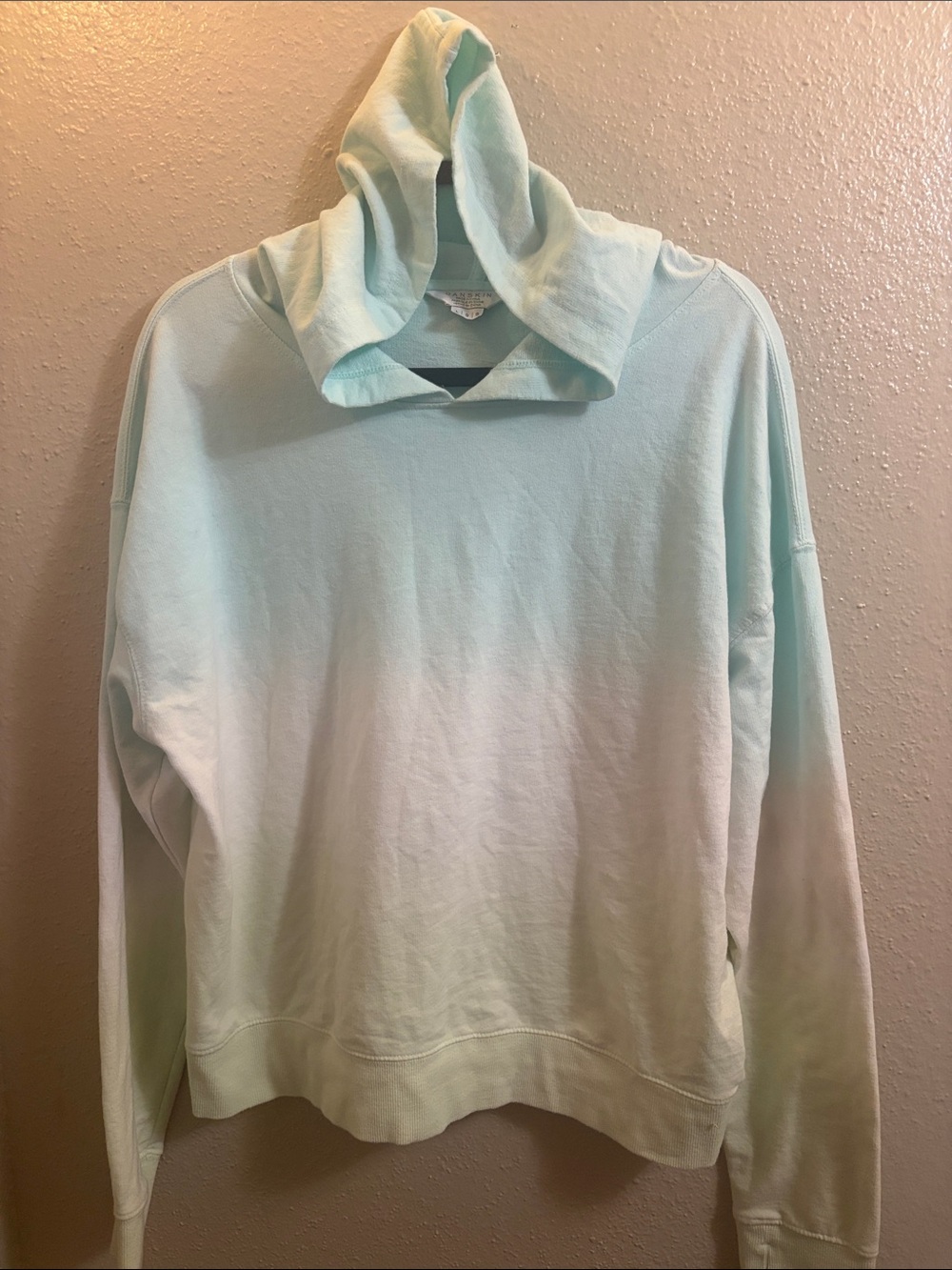Danskin Mint to White Ombre Hoodie Sweater